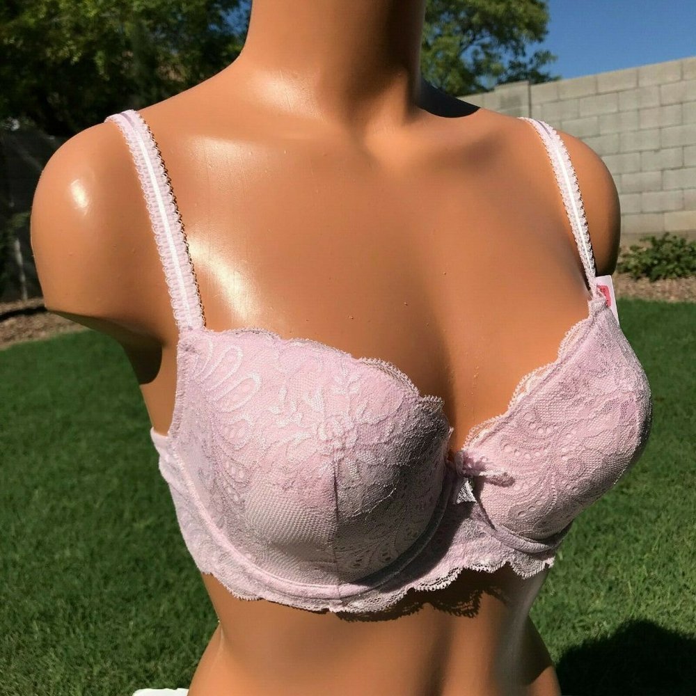 NWT Le Mystere SOPHIA LACE BRA PINK 34C